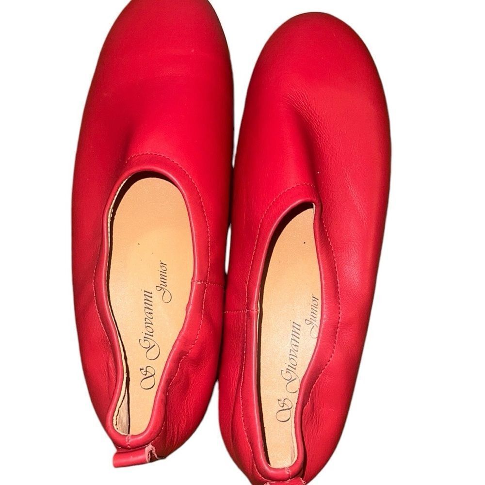 S Giovanni Junior Red Leather Shoes Size 9.5